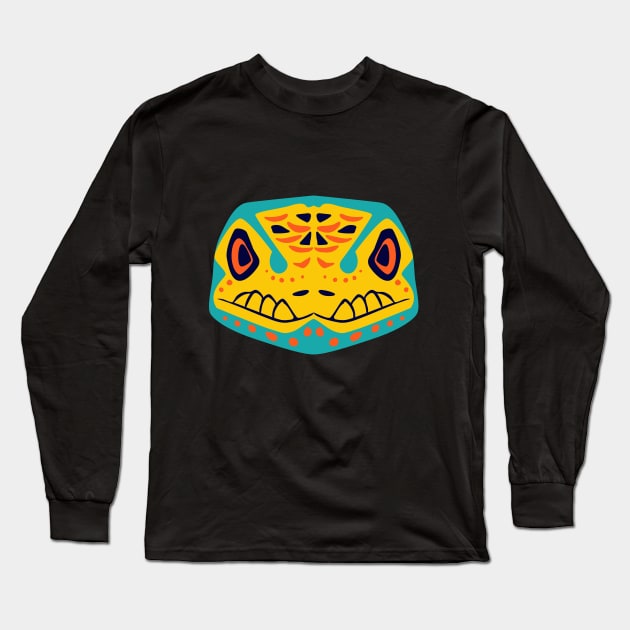 snake artistic head design Long Sleeve T-Shirt by pixspatter